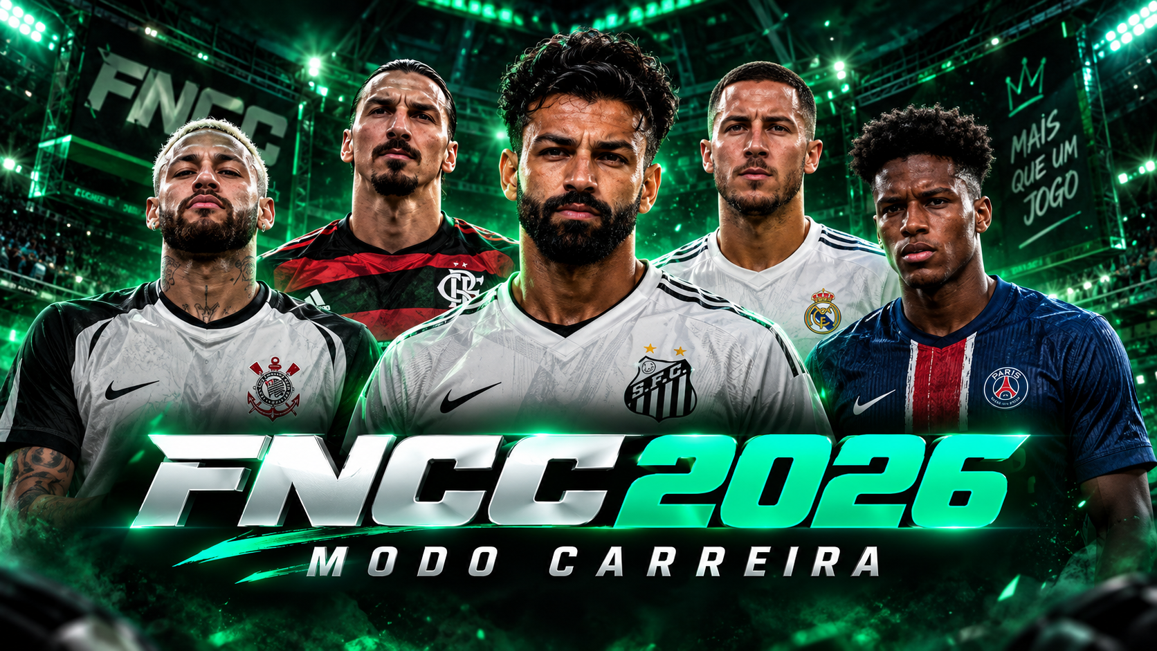 FNCC 2026 Modo Carreira com jogadores de futebol